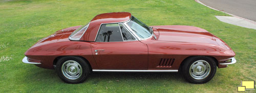 1967 Corvette Convertible with Hardtop in Maroon Red