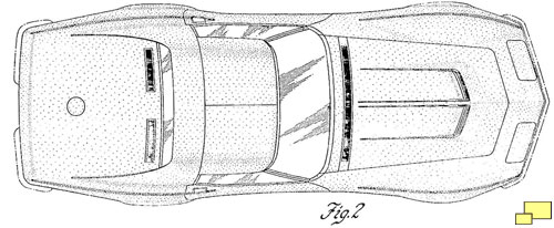 C3 Corvette Top View Patent Drawing