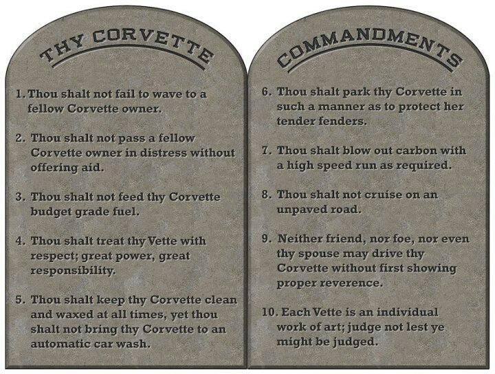 Corvette-commandments