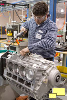 November 29, 2011: The 100 Millionth Small Block Chevy Engine is Built by Brian Early of Toronto Star Wheels at the GM Performance Build Center in Wixom, Michigan