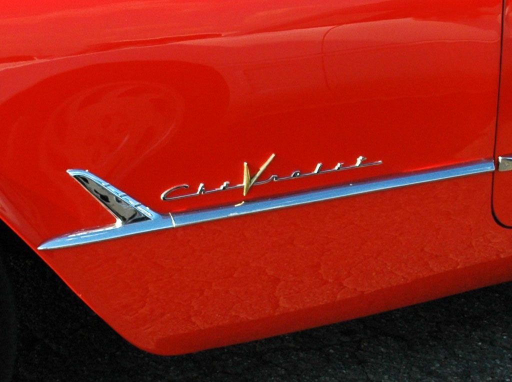 1954 Chevrolet Corvette Side Emblem Production Corvette