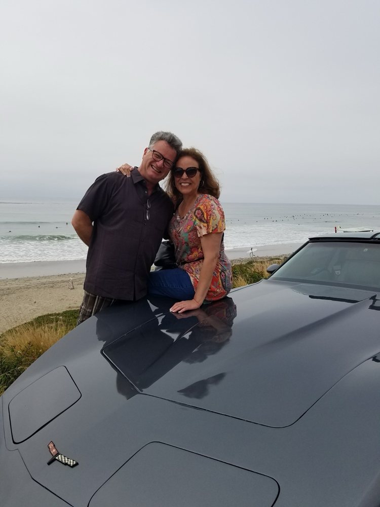 David and Melissa Cervelli with David's 1981 Corvette